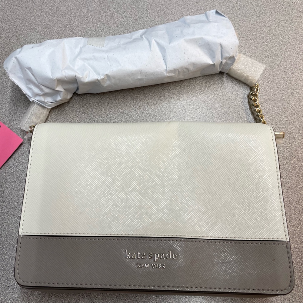 Kate Spade Spencer Chain Wallet | Parchment | New